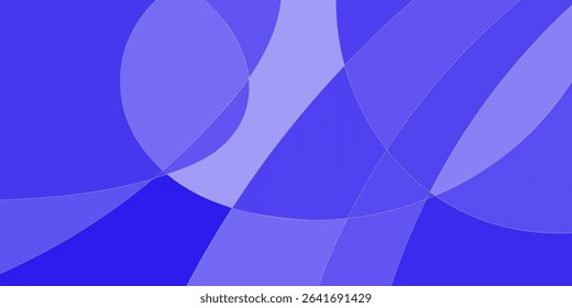 Abstract geometric design featuring overlapping shapes of varying shades of blue