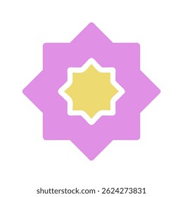 Abstract geometric design featuring pastel hues in a symmetrical pattern