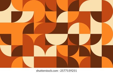 Abstract geometric design featuring seamless shapes and mosaic texture. Ideal for backgrounds, posters, and trendy textile prints with a modern flair.