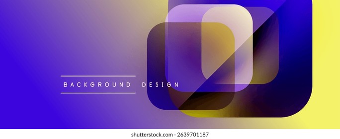 Abstract geometric design. Gradient colors blend, creating modern visual effect. Text reads background design. Minimalist style.