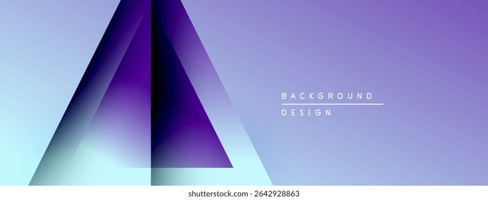 Abstract geometric design. Gradient colors blend, creating modern visual effect. Minimalist style, suitable background element.