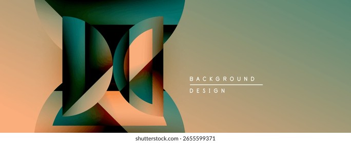 Abstract geometric design. Gradient colors blend, creating dynamic visual effect. Modern background suitable for various projects.