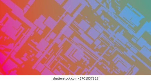 Abstract Geometric Design with Gradient Colors and Overlapping S
