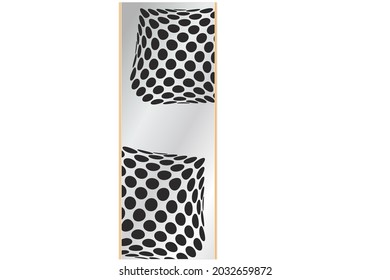 Abstract geometric design halftone template.Wall art, artwork.
