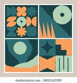 Abstract geometric design inspired by Boho, Scandinavian and Mid-century Modern aesthetics