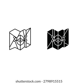 Abstract geometric design with intersecting lines and shapes up to date thought provoking