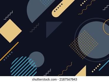 Abstract geometric design of minimal artwork decorative template. Overlapping style minimal with calm colors background. Vector