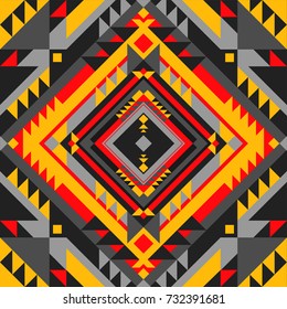 Abstract geometric design. Multi color tribal background. Vector illustration.