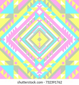 Abstract geometric design. Multi color tribal background. Vector illustration.
