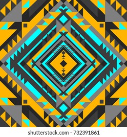 Abstract geometric design. Multi color tribal background. Vector illustration.