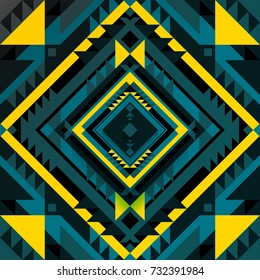 Abstract geometric design. Multi color tribal background. Vector illustration.