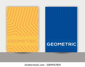 abstraktes geometrisches Design, Notebook-Cover-Design, Firmenprofil-Abdeckung, Linienmuster, minimales Cover-Design