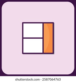 Abstract Geometric Design with Orange Accent