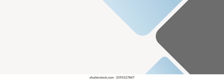 Abstract geometric design with overlapping shapes. Blue and gray triangles create a modern, minimalistic look. Geometric shapes enhance the abstract theme. Background vector.