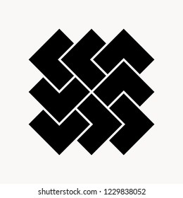 Abstract geometric design with overlapping squares