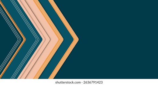 Abstract Geometric Design With Parallelogram Shapes in Teal and Orange Tones EPS10