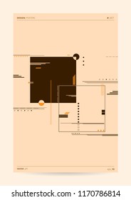 Abstract Geometric Design Poster Elements. Vector Illustration