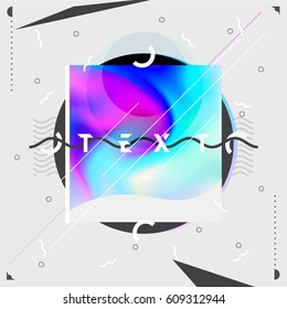 Abstract geometric design poster with place for text