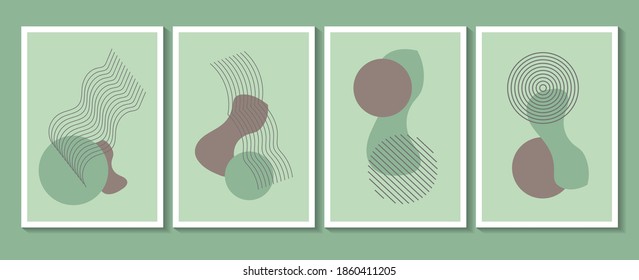Abstract Geometric design for posters, vector template with shapes elements line and circle