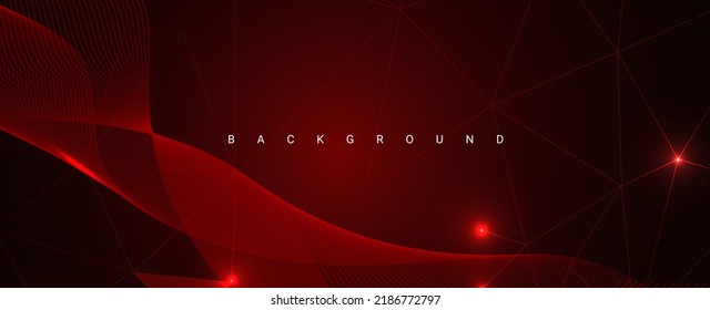 Resumen diseño geométrico rojo dinámico vector de fondo oscuro