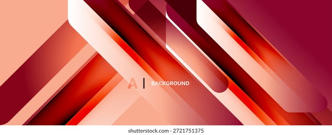 Abstractas diseño geométrico. Los Gradientes rojos y naranjas crean líneas dinámicas, estética moderna. Adecuado para fondos digitales, presentaciones.