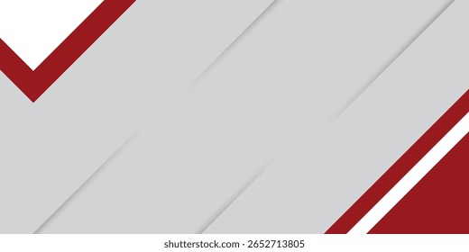 Abstract Geometric Design with Red and White Accents