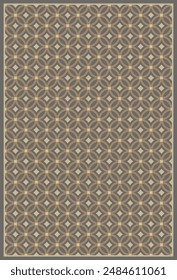 Abstract geometric Design Rug, with Border.