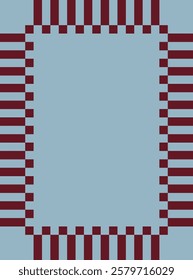 Abstract geometric Design Rug. With Border.