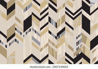 Alfombra de diseño geométrico abstracta. Sin borde.