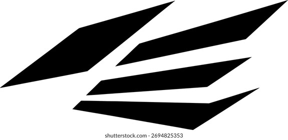 Projeto geométrico abstrato com ângulos agudos e linhas dinâmicas criando um visual moderno e arejado