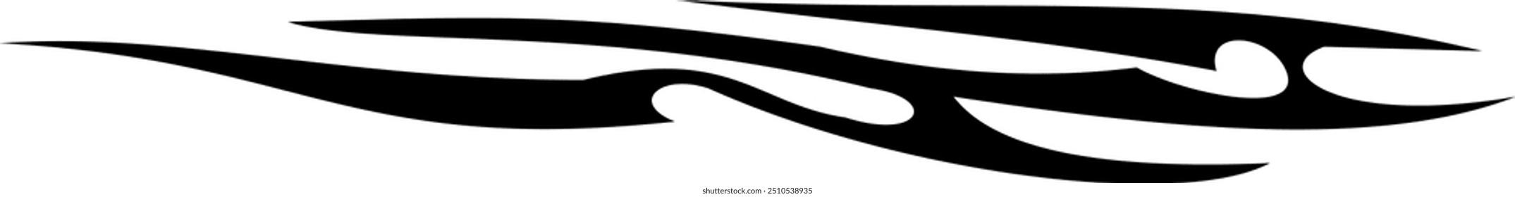 Abstract geometric design with sharp, angular black shapes on white background