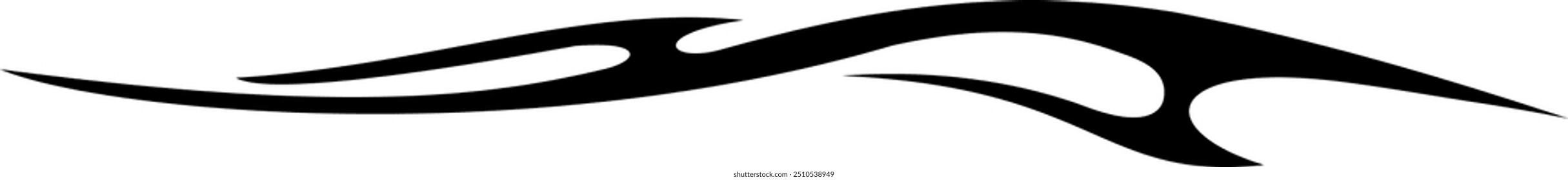 Abstract geometric design with sharp, angular black shapes on white background