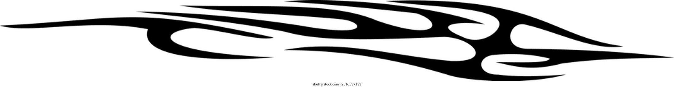 Abstract geometric design with sharp, angular black shapes on white background