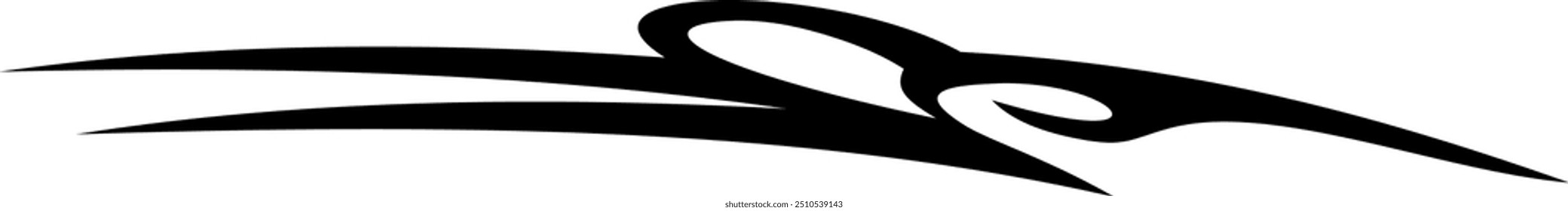 Abstract geometric design with sharp, angular black shapes on white background