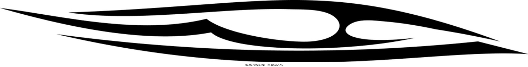 Abstract geometric design with sharp, angular black shapes on white background