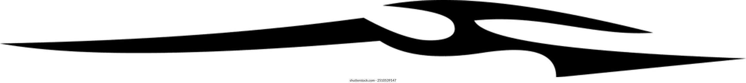 Abstract geometric design with sharp, angular black shapes on white background