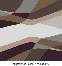 Abstract geometric design for silk scarf pattern on brown