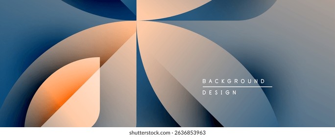 Abstract geometric design. Soft color gradients create flowing shapes, modern aesthetic. Minimalist composition, suitable background element.