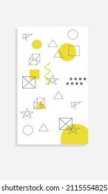 abstract geometric design, suitable for use, for children's book covers, etc.