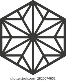 Abstract geometric design with symmetrical patterns in black and white, ideal for backgrounds