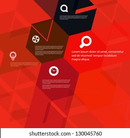 Abstract geometric design template