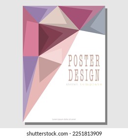 Diseño geométrico abstracto. Plantilla para portada, pancarta, afiche. Diseño de estilo corporativo. La idea del diseño interior, la decoración y la creatividad creativa
