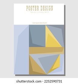 Diseño geométrico abstracto. Plantilla para portada, pancarta, afiche. Diseño de estilo corporativo. La idea del diseño interior, la decoración y la creatividad creativa