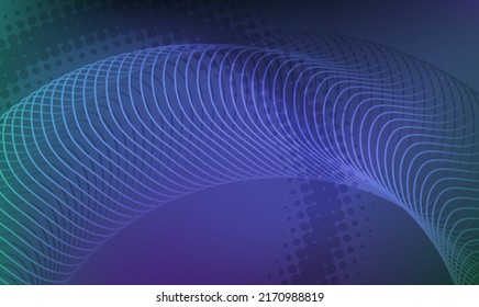 Abstract geometric design template horizontal background with light gradient halftone lines, dots and circle digital business banner, label blank, data hd cover, powerpoint presentation. EPS10 vector