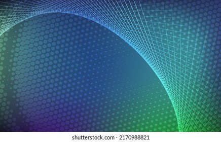 Abstract geometric design template horizontal background with light gradient halftone lines, dots and circle digital business banner, label blank, data hd cover, powerpoint presentation. EPS10 vector