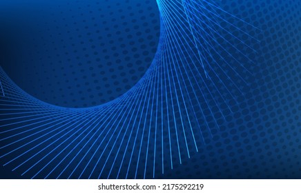 Abstract Geometric Design Template Horizontal Background With Light Gradient Halftone Lines, Dots And Circle Digital Business Banner, Label Blank, Data Hd Cover, Powerpoint Presentation. EPS10 Vector