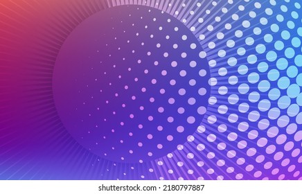 Abstract geometric design template horizontal background with light gradient halftone lines, dots and circle digital business banner, label blank, data hd cover, powerpoint presentation. EPS10 vector