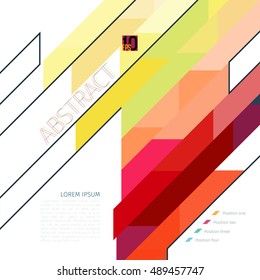 abstract geometric design template with layered colorful surface