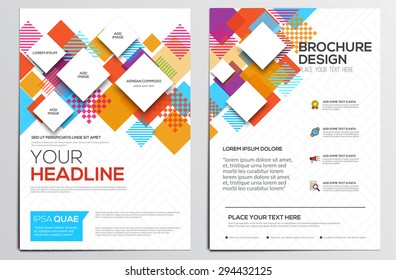 Abstract geometric design template layout for magazine brochure flyer booklet cover annual report in A4 size. Modern Backgrounds, Infographic Concept. Vector Illustration 