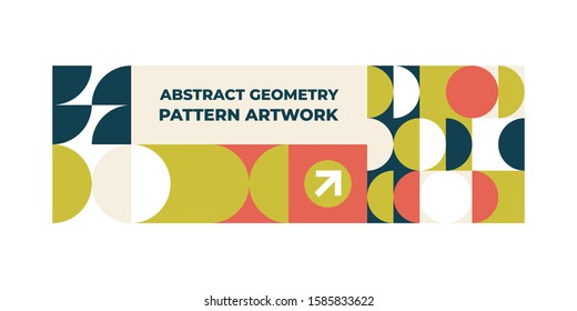 Abstract Geometric Design Template With Simple Shapes. Perfect for web banner, business presentation, branding package, fabric print, wallpaper